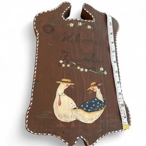 VTG Welcome Friends Geese Wood Wall Sign Country Cabin Cottagecore Wall Decor